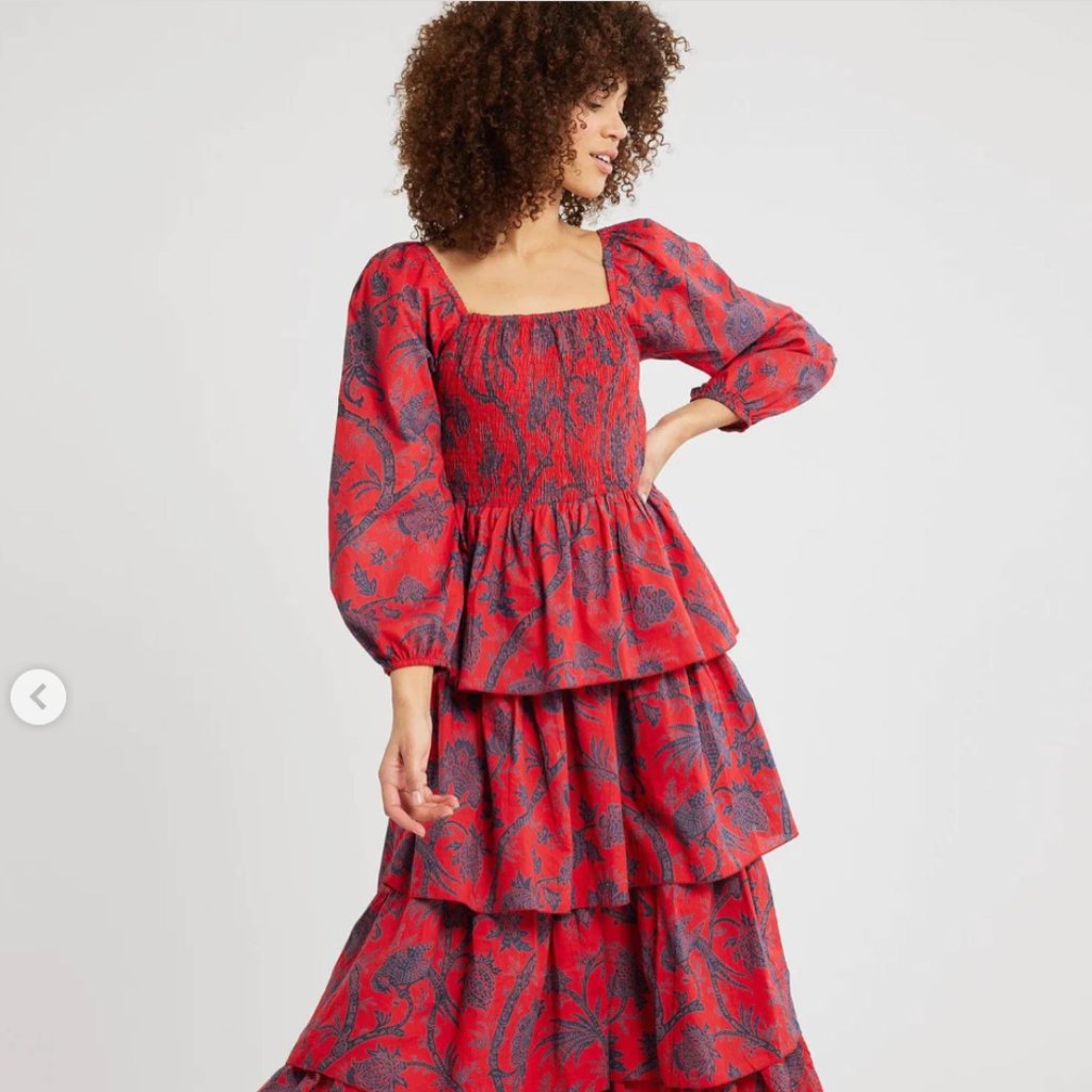 Mille Antonia Dress In Carmine - Worn Once